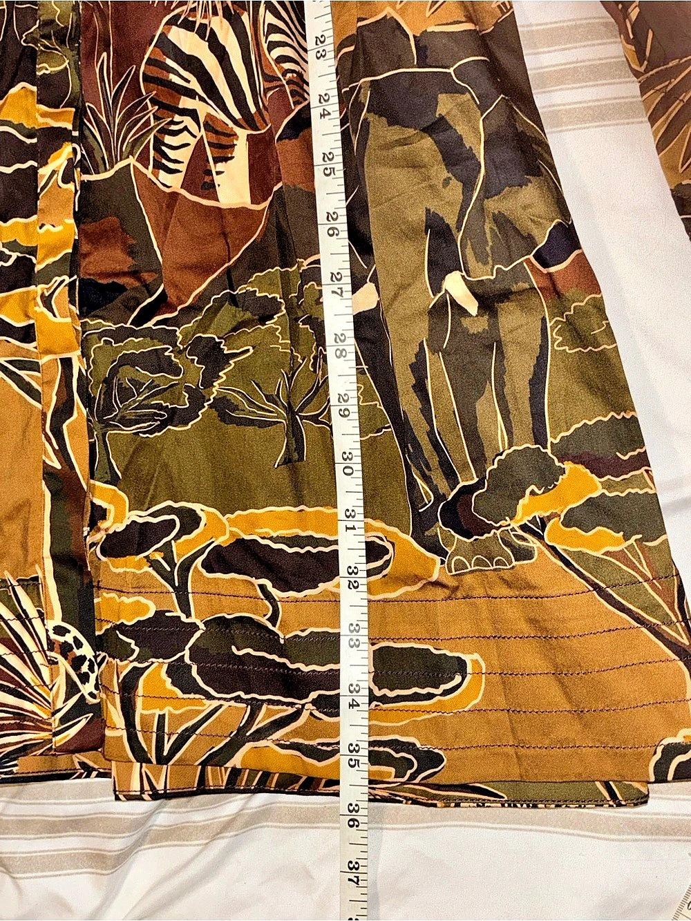 FARM Rio Savana Dream Matelassé Yoke Mini Dress L Safari Boho Tropical - Picture 5 of 6